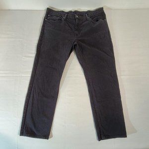 LEVI'S 501 Men's 38x30 (Actual 40 x 30) Black Label Black Stretch Denim Jeans